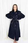 Denim trench coat