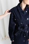 Denim trench coat
